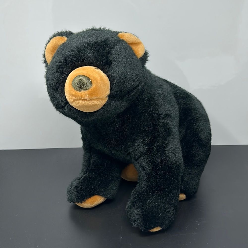Gund CUBBINS Black Bear w/Tan Paws Plush 12" Soft Stuffed Animal 319634